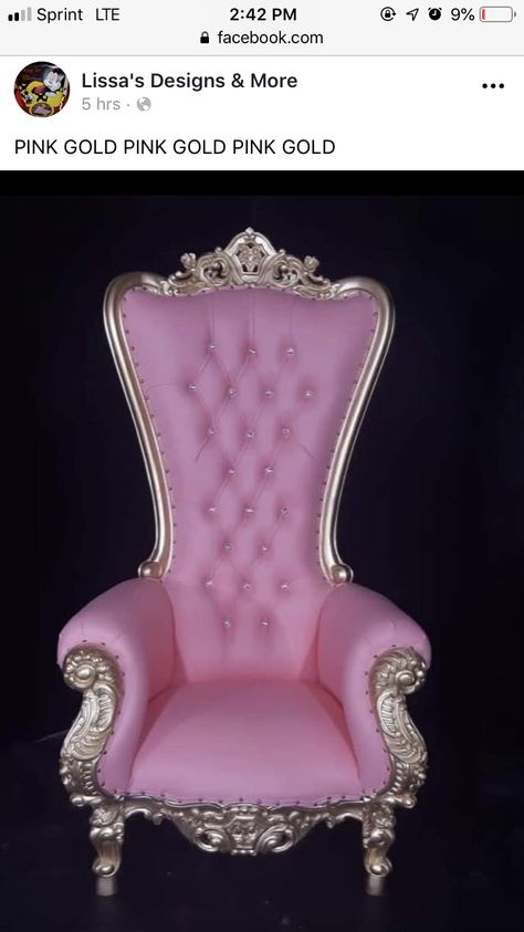 Pink Thrown Chair, Princess Chair, Picnic Business, Pink Office Decor, Queen Chair, Classic Furniture Living Room, Royal Chair, Pink Sweet 16, Quince Stuff