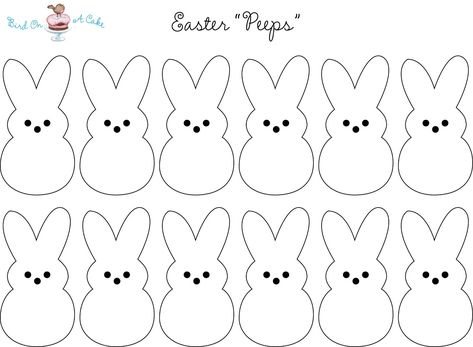 printable peeps template Diy – Velikonoce, Printable Easter Activities, Bunny Templates, Easter Templates, Royal Icing Transfers, Easter Preschool, Bunny Coloring Pages, Easter Coloring Pages, Easter Colouring