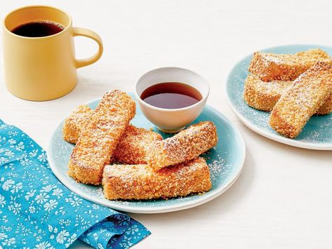 Crunchy French Toast Sticks Recipe | Ree Drummond | Food Network Crunchy French Toast, French Toast Sticks Recipe, Bread To Make, Avocado Toast Egg, French Toast Sticks, Gluten Free Egg Free, Food Network Magazine, French Toast Bake, Ree Drummond