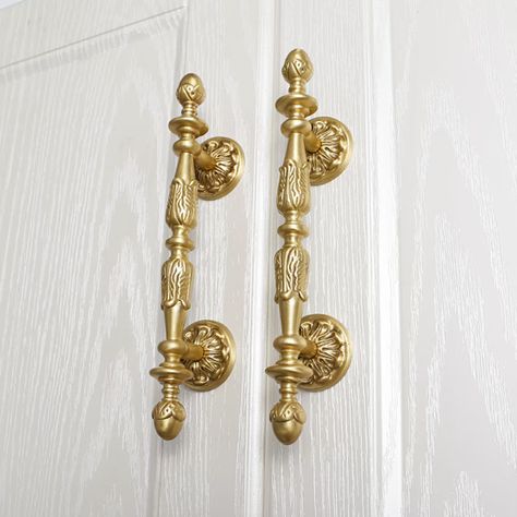 Brass Gold Drawer Pulls Curved Arch Drawer Handles Cupboard - Etsy Australia Door Pull Handles Brass, Victorian Cabinet Hardware, Cabinet Accents, Creek Design, Modern Drawer Pulls, Dresser Wardrobe, Cupboard Kitchen, Door Handles Modern, Gold Drawer Pulls