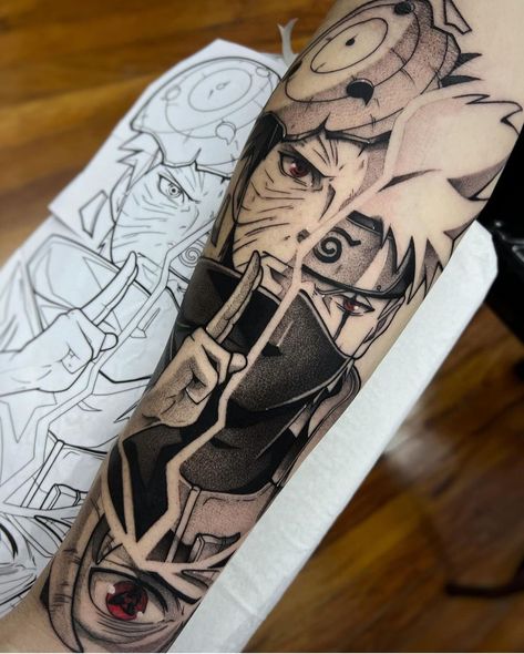 Tattoo Ideas Naruto, Naruto Tattoos, Anime Sleeve, Manga Tattoo, Cool Arm Tattoos, Naruto Tattoo, Jewelry Tattoo, Arm Tattoos, Arm Tattoos For Guys