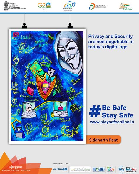 Painting of the day 🖌️ 🎨 #staysafeonline #cybersecurity #g20india #g20dewg #besafe #staysafe #mygov #ssoindia #meity #onlinefraud #art #certIn #information #online #cybercrime #mumbai #delhi #hindi #instagram #trending #painting #chennai #bangalore #kolkata #stopcyberbullying #india #scam #cricket #g20summit #mygovindia For more content visit our website - https://www.staysafeonline.in/ To participate click- https://www.staysafeonline.in/competitions For more videos subscribe to our YouTube c Free Daily Planner, Drawing Competition, Staying Safe Online, Easy Watercolor, Watercolor Drawing, Poster Making, Daily Planner, Drawing Reference, Drawings