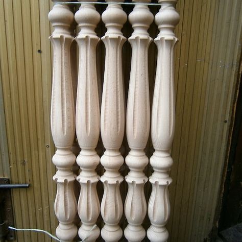 Wood Spindles, Grand Stairway, Staircase Kits, Stair Balusters, Handrail Design, Iron Balusters, Metal Stairs, Staircase Railings, Newel Posts