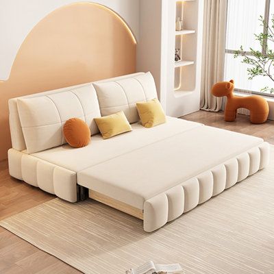 Cute Pull Out Beds, Big Sofa Beds, King Size Sofa Bed, Fold Out Couch Bed, Sofa Come Bed Designs Modern, Pull Out Bed Ideas, Sofa Come Bed Designs, Retractable Sofa, Folding Bed Design