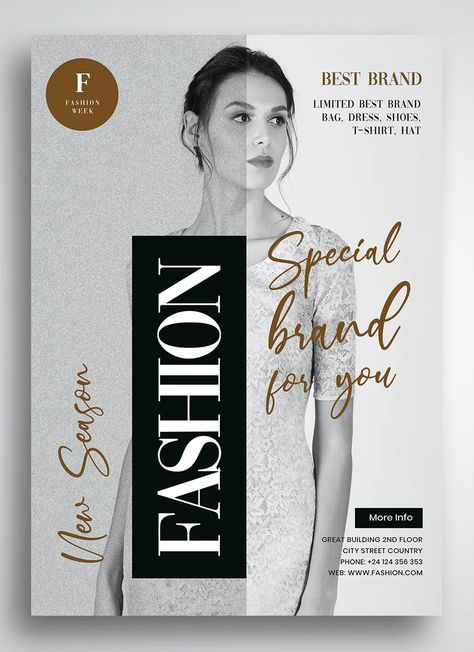 Women Fashion Flyer Design PSD Clothing Brand Flyer Design, Fashion Graphic Design Layout, Fashion Poster Design Advertising, Fashion Poster Design Ideas, Beauty Flyer Design, Fashion Design Poster, Fashion Flyer Design, Catalog Cover Design, Fashion Flyer