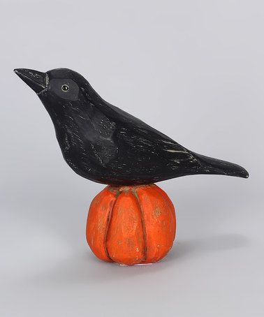 Crow On Pumpkin, Cakes Animals, Crow Figurine, Fall Pottery, Kawaii Witch, Pumpkin Fairy House, Advent House, Polymer Clay Owl, Polymer Clay Halloween