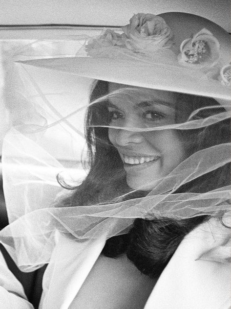 Iconic Brides, Spanish Bride, Riviera Wedding, Casual Bride, Bianca Jagger, The White Album, Rock Wedding, Bride Hat, Bridal Hat