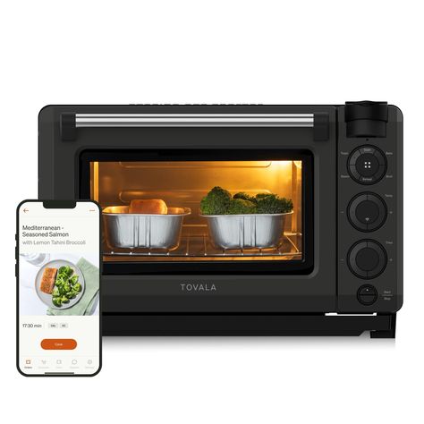 PRICES MAY VARY. Versatile 6-in-1 Toaster Oven Air Fryer Combo - Unleash your culinary skills with our air fryer toaster oven combo that can switch between Air Fry, Steam, Bake, Broil, Reheat, and Toast cooking methods. Create custom, automated cook cycles with 1 or more modes for perfectly cooked meals every time. Controlled by Integrated Smartphone App - Easily set your microwave air fryer combo to use one or multiple modes, receive notifications when your meal is ready, enjoy the convenience Fry Bake, Countertop Convection Oven, Smart Oven, Countertop Oven, Salmon Seasoning, Steam Oven, Smart Home Appliances, Baked Fries, Conventional Oven