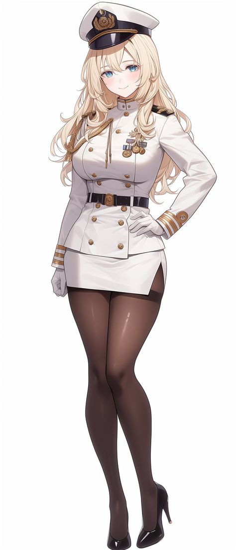 Female Commander, Ww Girl, Anime Stories, Anime Military, Female Character Concept, Anime Warrior, Girls Frontline, Military Outfit, Female Character Design