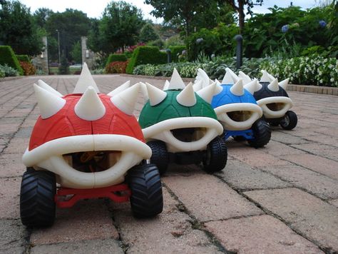 Turtle Shell Racer High Power Edition by Skimbal - Thingiverse Mario Turtle Shell, Mario Turtle, Mario Toys, Turtle Car, Mario Stuff, 3d Printing Service, Turtle Shell, Mario Brothers, Mario Kart