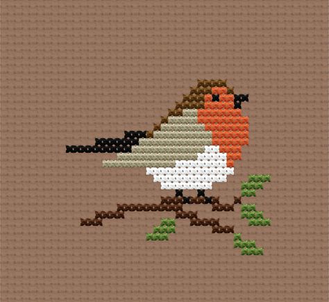 Small Daisy Cross Stitch Pattern, Small Cross Stitch Patterns Free Minis, Tiny Cross Stitch Patterns, Cross Stitch Patterns Free Easy, Simple Cross Stitch Patterns, Robin Cross Stitch, Cute Cross Stitch Patterns, Cross Stitch Simple, Love Cross Stitch Pattern