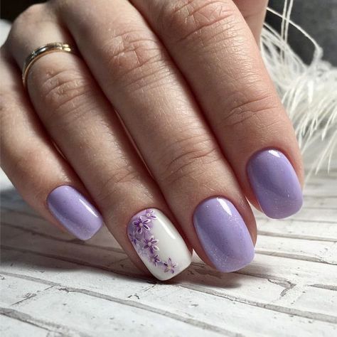 Spring Nail Art Designs, Purple Nail Art Designs, Purple Nail Art, Bride Nails, Spring Nail Art, Spring Nail, Nail Designs Spring, Purple Nails, Flower Nails