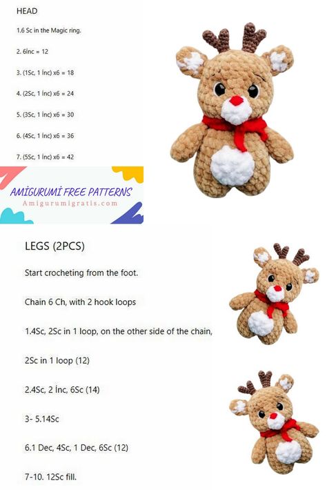 Christmas Baby Deer Amigurumi Free Pattern – Amigurumi Pattern Deer Amigurumi Free Pattern, Free Crochet Christmas Patterns, Crochet Christmas Patterns, Deer Amigurumi, Aesthetic Amigurumi, Crochet Lovey Free Pattern, Crochet Christmas Trees Pattern, Crochet Knit Sweater, Crochet Christmas Ornaments Free