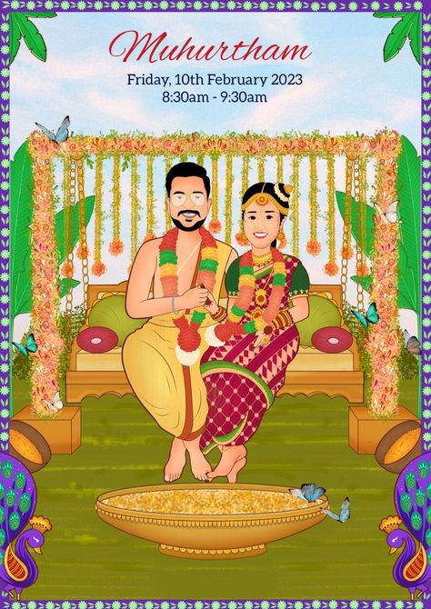 Commissions Open #iyengarwedding #weddingceremony #einvites Iyengar Wedding Invitation, Iyengar Wedding, Brahmin Wedding, Backdrop Wedding, Commissions Open, Wedding Invite, Wedding Templates, Style Wedding, Wedding Backdrop