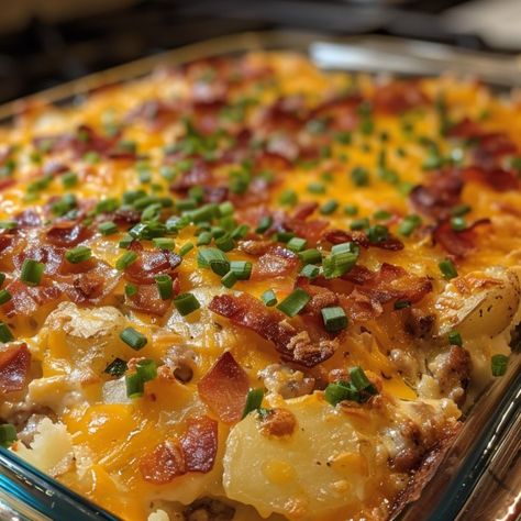 Loaded Potato & Meatloaf Casserole - recipes Mashed Potato Meatloaf, Loaded Potato Meatloaf, Loaded Meatloaf Casserole, Potato Meatloaf Casserole, Loaded Meatloaf, Loaded Potato Casserole, Meatloaf Casserole, Loaded Mashed Potatoes, Classic Meatloaf