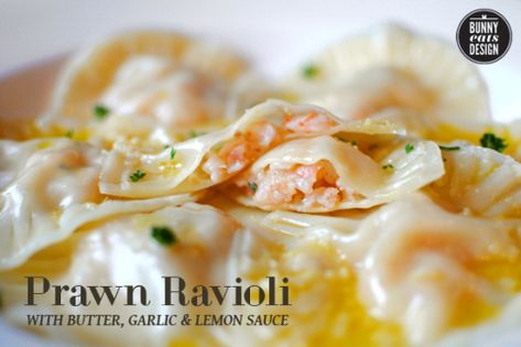 Prawn Ravioli, Dumpling Wrapper, Dumpling Wrappers, Ravioli Recipe, Food Tech, Open Relationship, Wonton Wrappers, Wontons, Lemon Sauce