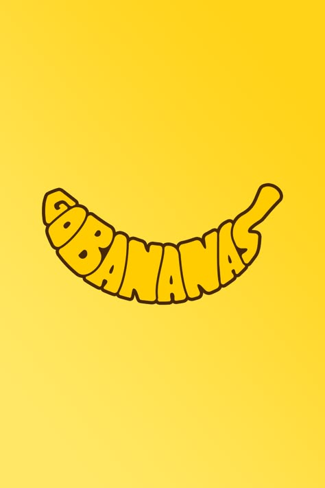 Banana Typography, Banana Logo, Banana Illustration, Banana Graphic, Typographic Illustration, Banana Design, Cartoon Banana, Banana Pie, Graphic Drawing