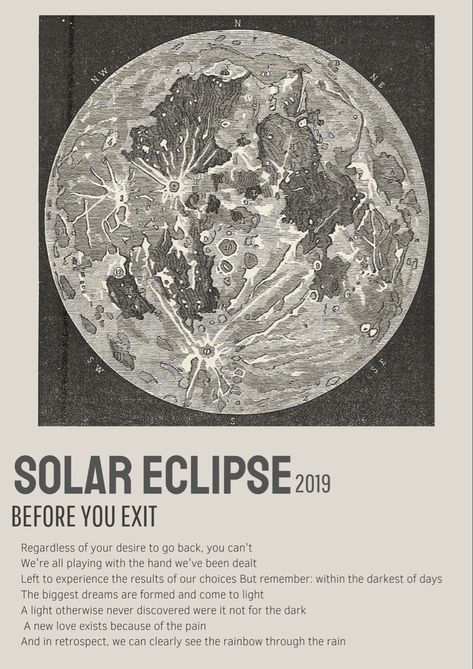 Lua Before You Exit, Eclipse Poster, Solar Moon, Moon Graphic, Polaroid Poster, Notebook Ideas, Solar Eclipse, Room Posters, New Love