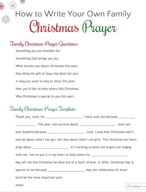 family-christmas-prayer Christmas Prayer Family, Merry Christmas Prayer, Christmas Prayer For Family, Prayer For Children, Decor Cookies, Christmas Poem, Christian Poems, Prayer For Church, Christmas Lesson