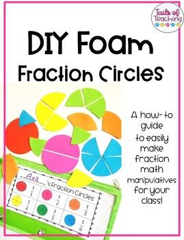 Fractions Manipulatives, Fraction Circles, Math Manipulatives, Teaching Teachers, Math Fractions, Teaching Aids, File Box, Teaching Elementary, Elementary Math