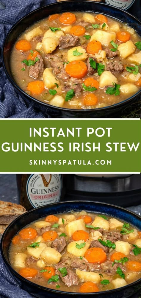 Easy Instant Pot Irish Stew Instapot Irish Stew, Irish Stew Recipe Instant Pot, Instant Pot Irish Recipes, Irish Stew Instant Pot, Irish Meals, Beef And Guinness Stew, Irish Lamb Stew, Irish Stew Recipe, Instant Pot Stew