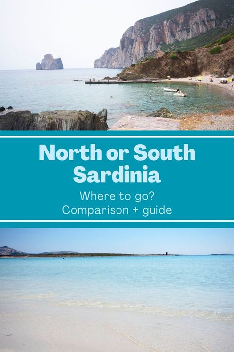 North or South Sardinia - Which One to Choose? Where to Go? South Sardinia, North Vs South, Sacred Well, Island Destinations, Sandy Beaches, Beautiful Places To Visit, Sardinia, Plan Your Trip, Historical Sites