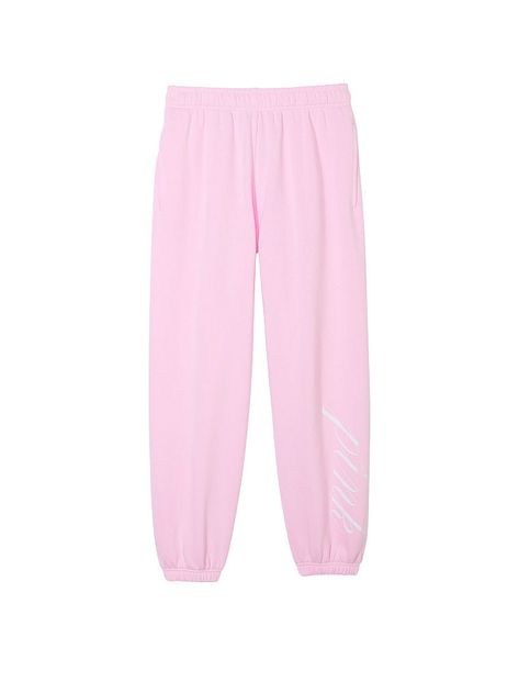 Ivy Fleece Relaxed Sweatpants - Apparel - PINK Vs Pink Outfit, Pink Sweatpants, Fleece Joggers, Pink Outfits, Christmas Wishlist, Secret Pink, The Whole, Victoria’s Secret, Ivy