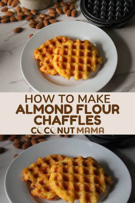 These almond flour chaffles are easy to make and come together in just a few minutes! These mini keto waffles are the best bread replacement and are crispy and delicious. Almond Flour Waffles, Best Keto Pancakes, Keto Waffles, Keto Banana Bread, Low Carb Waffles, Waffle Ingredients, Low Carb Low Sugar, Almond Flour Recipes, Keto Brownies