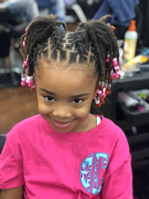 Loc Hairstyles For Girls Kids, Dread Hairstyles For Girls Kids, Kid Locs, Girl Loc Styles Kids, Kids Dreadlocks Styles, Toddler Locs Girl, Kids Locs Styles Girls Short, Kids Loc Styles Daughters, Kids Loc Styles