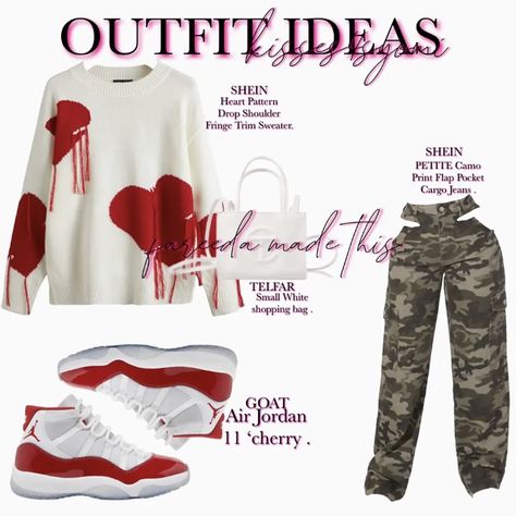 Cherry 11s Outfit Ideas Baddie, Cherry 11s Outfit Ideas, Cherry 11s Outfit, 11s Outfit, Outfit Ideas Baddie, Cherry 11s, Outfit Shein, Teen Swag Outfits, Fasion Outfits