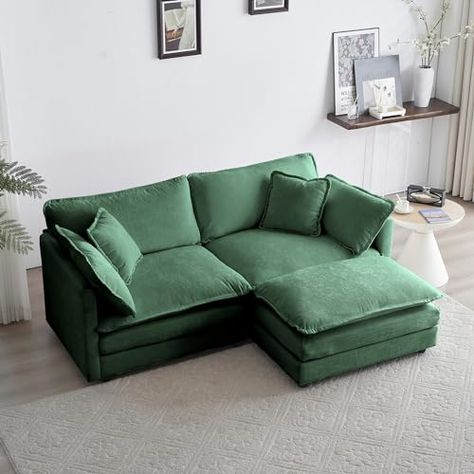 Single Seat Sofa, U Shaped Sectional Sofa, Couch With Ottoman, Upholstered Couch, Modular Couch, Pinterest Contest, Soft Sofa, Green Sofa, Couch Set