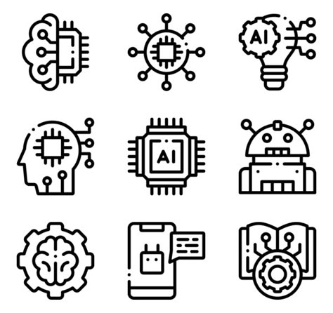 Tech Icon Design, Tech Icons, Technology Drawing, Icon Graphic Design, Tech Drawing, Sticker Icon, Interactive Art Installation, Science Icons, Education Icon