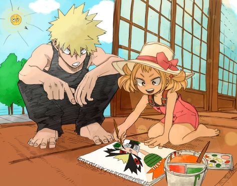 Bakugou Sister, Mha Ships, Bakugo Katsuki Fanart Cute, Best Memes Ever, Kids Hero, Bakugou Manga, Ninja Turtles Artwork, Bakugo Katsuki, Katsuki Bakugo