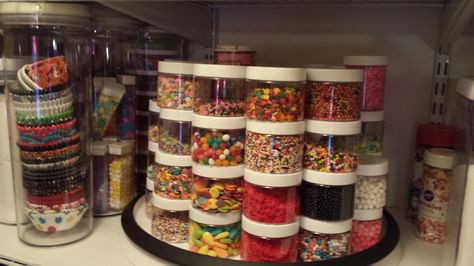 Sprinkle Storage Ideas, Sprinkles Organization, Sprinkle Storage, Cake Maker, Big Reveal, Cake Makers, Laundry Room Organization, Pantry Organization, Storage Ideas