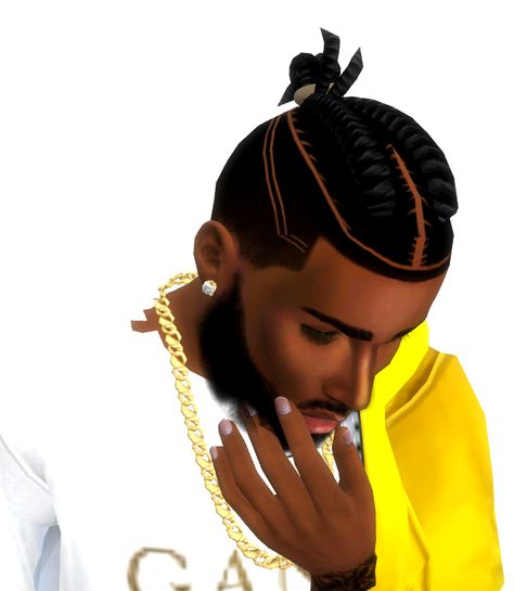 XxBlacksims Braided Man Bun  // sims 4 cc // custom content male hairstyle // by XXBlackSims // #sims4 #sims4cc // black simmer, african african, ethnic Bun Sims 4 Cc, Sims 4 Afro Hair Male, Sims 4 Afro Hair, Male Hairstyle, Braided Man Bun, Male Sims, Sims 4 Toddler Clothes, Afro Hairstyles Men, Sims 4 Hair Male