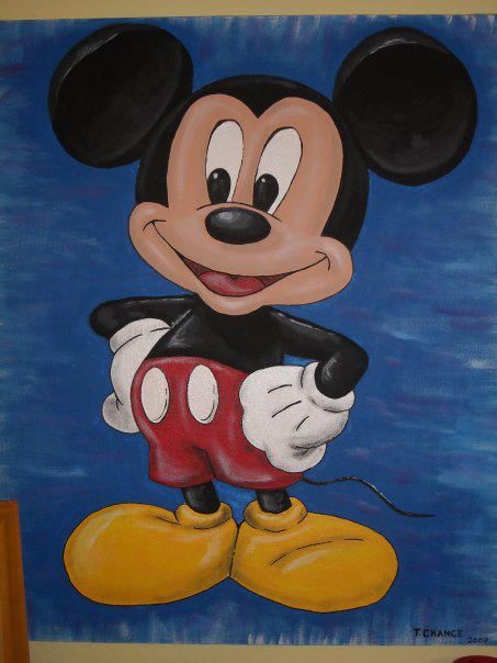 "Mickey Mouse" Disney Series Acrylic Painting on Canvas Mickey Mouse Acrylic Painting, Mickey Mouse Painting Canvases, Tata Painting, Disney Canvas Art Ideas, Disney Art Painting, Mickey Mouse Painting, Canvas Art Ideas, Disney Canvas Art, Disney Canvas