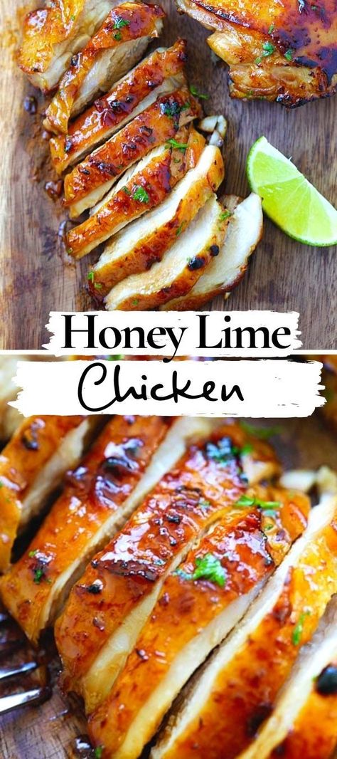 Chicken With Honey, Lime Chicken Recipes, Honey Lime Chicken, Rasa Malaysia, Lime Recipes, Honey Lime, Grilled Chicken Recipes, Chicken Meals, Honey Recipes