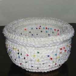 Crochet CD basket Household Crochet, Crocheted Stuff, Yarn Basket, Crochet Bowl, Crochet Baskets, Creative Crochet, All Free Crochet, Crochet Basket Pattern, Fun Crochet