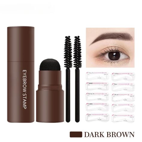 Makeup Products Eyebrow Stamp Shaping Kit Set Maquiagem Hairline Enhance Make-up for Women Femme Eyebrow Template, Brow Stamp, Brow Stencils, Eyebrow Stamp, Eye Brows, Eyebrow Kits, Eyebrow Powder, How To Draw Eyebrows, Eyebrow Enhancer