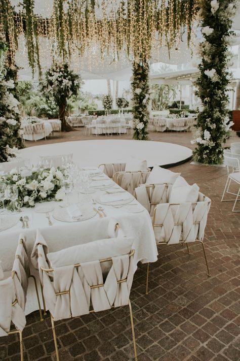 We loved planning this dreamy destination wedding in the Riviera Maya. Gold chairs with white fabric, elegant tables, and lush greenery created a perfect setting. 🌿

Disfrutamos planeando esta boda de ensueño en la Riviera Maya. Sillas doradas con tela blanca, mesas elegantes y vegetación exuberante crearon un escenario perfecto. 🌿 

#rivieramayaweddings #dreamywedding #luxuryaffairsbyisabel #eventplanner #pdxweddingplanner #destinationweddingplanner #weddingmanagement #westlinnoregon #tulum Led Icicle Lights, Wedding Day Dresses, Gold Wedding Reception, Wedding Stage Decor, Event Trends, Classic Wedding Decorations, Romantic Wedding Decor, Shimmer Lights, Inexpensive Wedding Venues