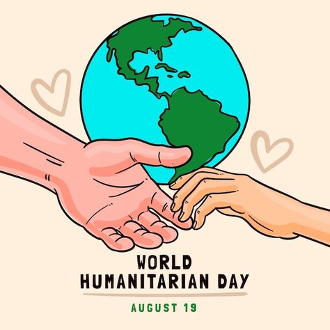 Hand drawn world humanitarian day illust... | Free Vector #Freepik #freevector #humanitarian-day #humanitarian-aid #humanitarian #charity-event Solidarity Illustration, World Humanitarian Day, Humanitarian Projects, International Volunteer, Classroom Charts, World Kindness Day, Humanitarian Aid, Technology World, Small Acts Of Kindness