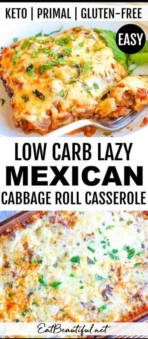 Mexican Cabbage Casserole, Lazy Cabbage Roll Casserole, Mexican Cabbage, Homemade Takeout, Lazy Cabbage Rolls, Paleo Easy, Keto Italian, Cabbage Roll Casserole, Eat Beautiful