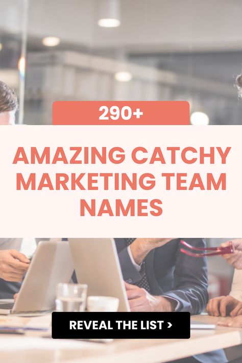 Looking to spice up your marketing team's vibe? Check out these 290 unique and catchy marketing team names that will inspire creativity and team spirit! From hilarious names to clever puns, we've got a wide range to choose from. This expansive list will help you find that perfect name that resonates with your team's identity and goals. Don't just settle for anything dull, explore a variety of options and make your mark with a name that stands out. Click to discover more team name ideas now! Funny Team Names Ideas, Team Names Ideas, Funny Marketing, Rocket Power, The Book Thief, Vibe Check, Funny Names, Name Generator, Fresh Prince