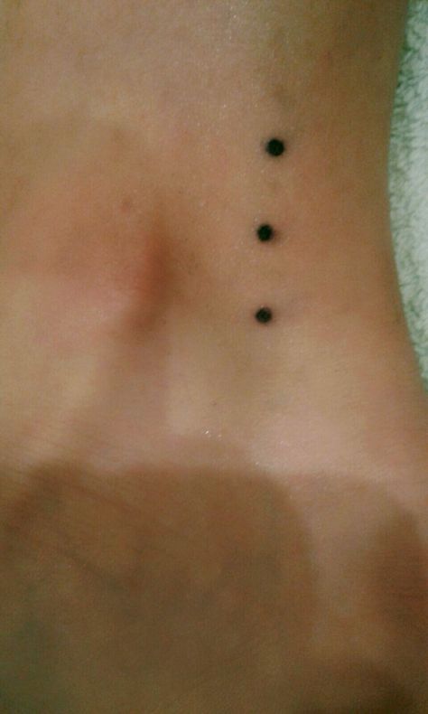 Three dots tattoo means “my crazy life” in prisoners language Three Dots Tattoo Meaning, Dots Tattoo Meaning, Prison Tattoo Meanings, Dot Tattoo Meaning, 3 Dot Tattoo, Dots Tattoo, Triangle Tattoo Meaning, My Crazy Life, Common Tattoos