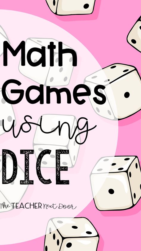 6th Grade Math Games, Third Grade Math Games, Dice Math Games, 5th Grade Math Games, Easy Math Games, Elementary Games, Math Addition Games, Printable Math Games, Math Card Games