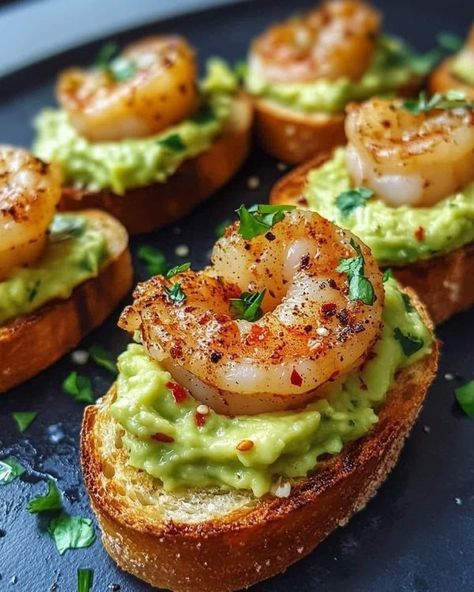 My Home Recipes | Garlic Shrimp Crostini with Avocado  | Facebook Shrimp Crostini, Slow Cooker Quinoa, Gordon Ramsay Recipe, Marinated Lamb, Avocado Spread, Slow Cooker Ham, Pistachio Pesto, Chef Gordon, Chef Gordon Ramsay