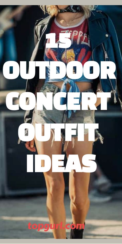 15 Rockin’ Outdoor Concert Outfit Ideas for the Ultimate Festival Fashionista Rooftop Concert Outfit, Boho Chic Concert Outfit, Outfits For Rock Concert Summer, Bon Jovi Concert Outfit, Concert Outfit Ideas Outdoor, What To Wear To A Rock Concert Summer, Slightly Stoopid Concert Outfit, Brett Michaels Concert Outfit, Outfits For Outdoor Concert Summer