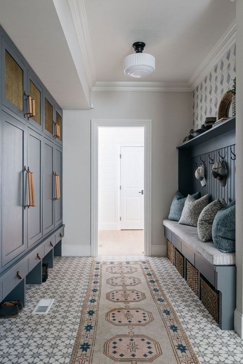 Mudroom Paint Color Ideas, Mudroom Wallpaper, Mudroom Paint, Beadboard Trim, Mudroom Inspiration, Mudroom Paint Color, Paint Color Ideas, Farmhouse Room, Best Paint