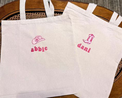 Bachelorette Party Embroidery, Bachelorette Gift Bags For Bridesmaids, Bachelorette Party Favors Cricut, Austin Bachelorette Party Favors, Cowgirl Bridesmaid Proposal, Nashville Bachelorette Party Gifts, Nashville Bachelorette Goodie Bags, Nashville Bachelorette Bags, Nashville Bachelorette Party Gift Bags