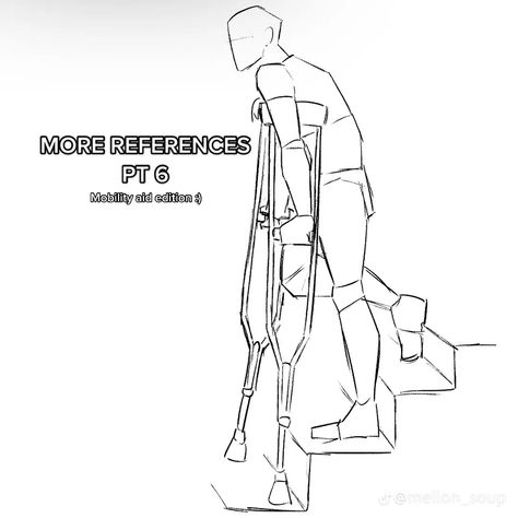 Crutches Pose Reference, Drawing Therapy, Drawing Bases, Body Template, Drawing Prompts, Sketch Poses, Reference Drawing, Body Reference Drawing, Body Pose Drawing